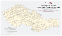 Železniční mapa Československé republiky