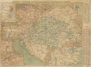 Osztrák-Magyar Monarchia közlekedési térképe 1914 otwórz